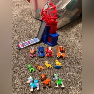 Paw Patrol Vehicle & Pup Rescue Playset - Red Blue Orange Green Pink Yellow